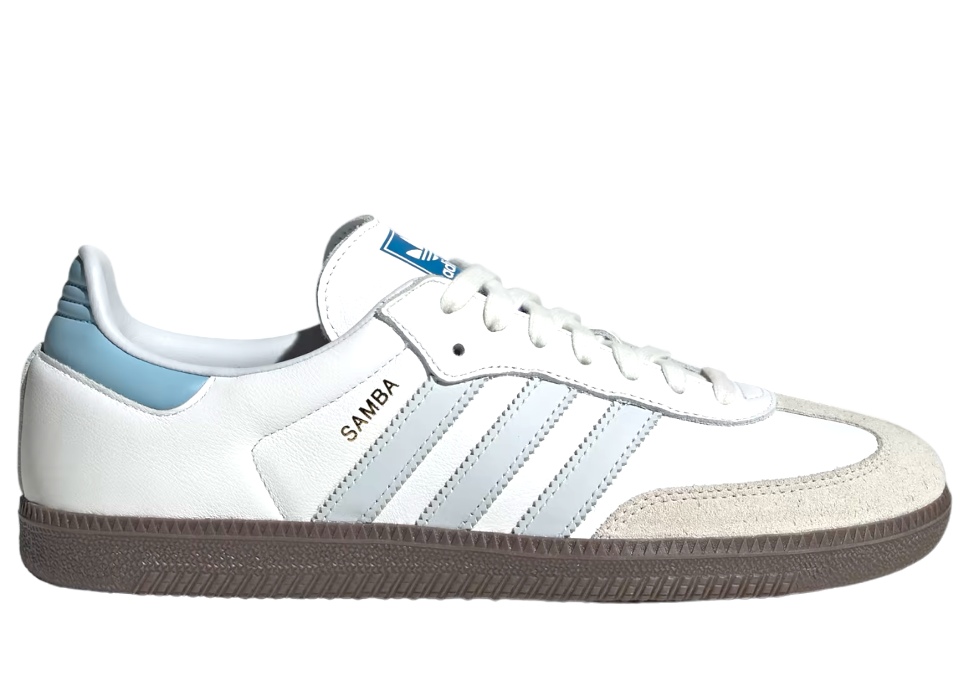 Adidas samba blue stripes clearance